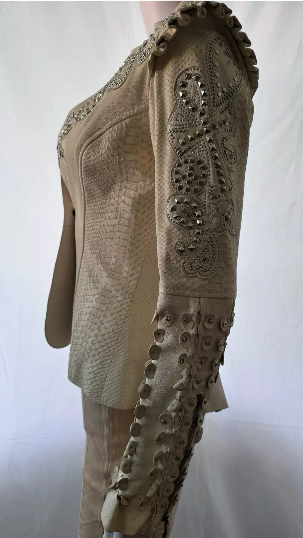 Kippys Cleopatra Cream Lamb Jacket Swarovski M