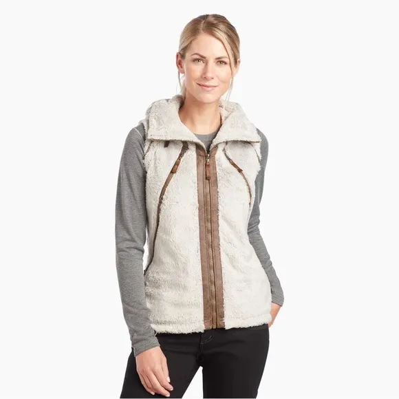 KUHL Women’s Flight Vest Jacket Size Medium in Stone / Cream