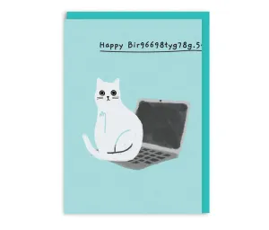 Laptop Birthday Greeting Card