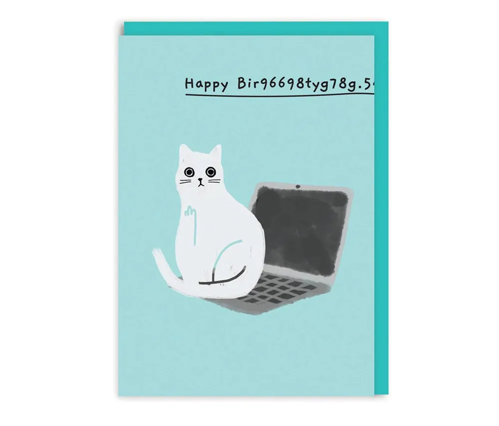 Laptop Birthday Greeting Card