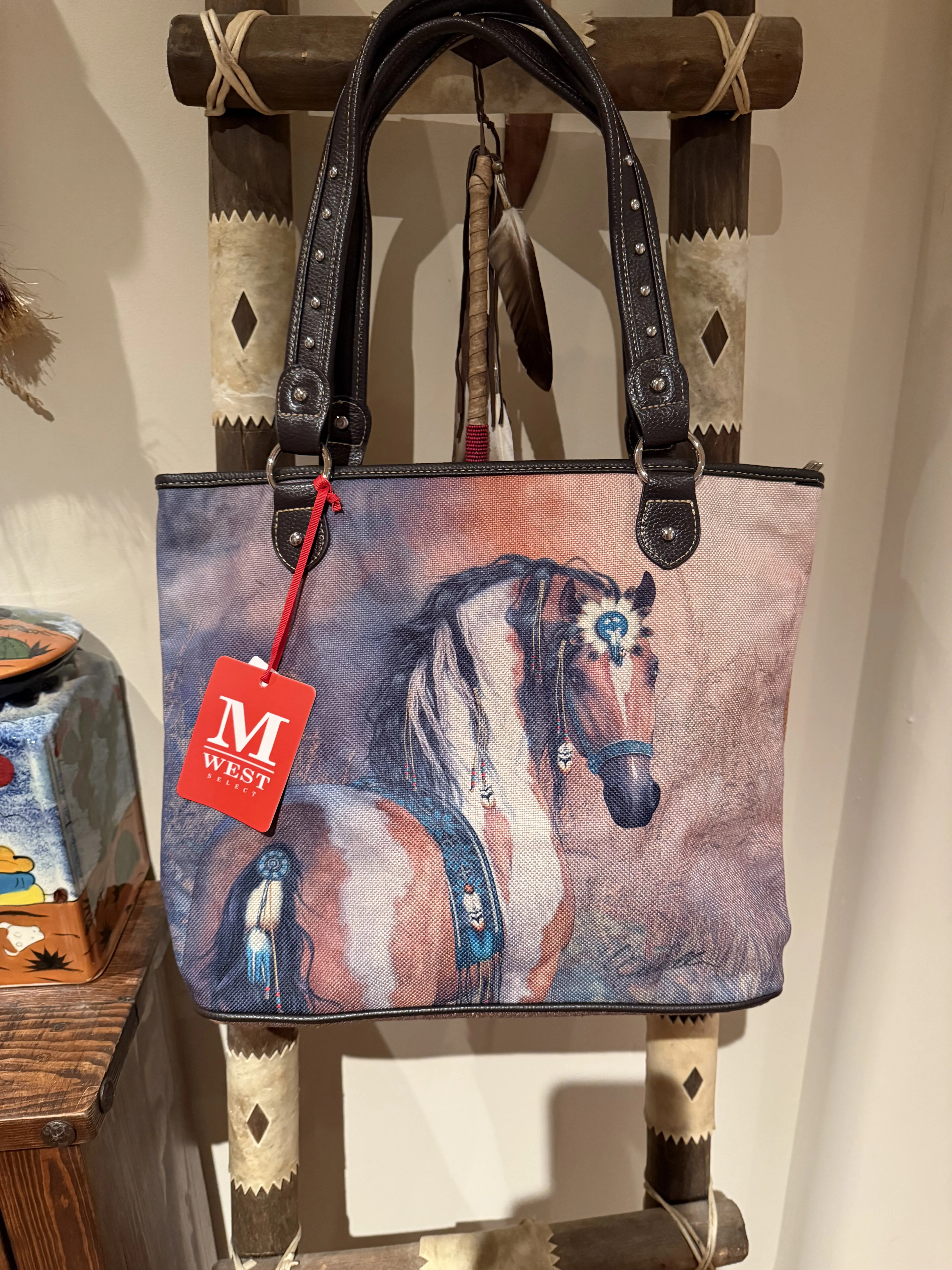 Large canvas Southwest TOTE BAG by Montana West