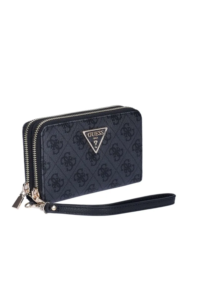 Laurel Slg Medium Zip Around - Coal Logo