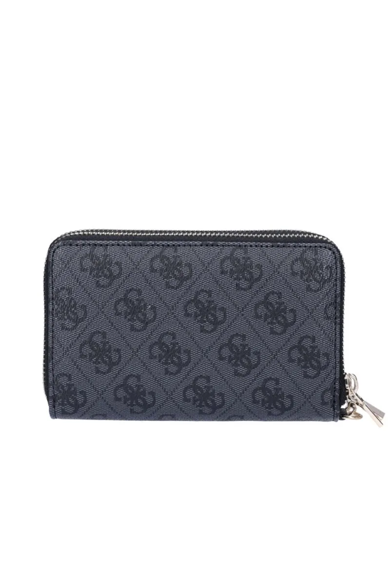 Laurel Slg Medium Zip Around - Coal Logo
