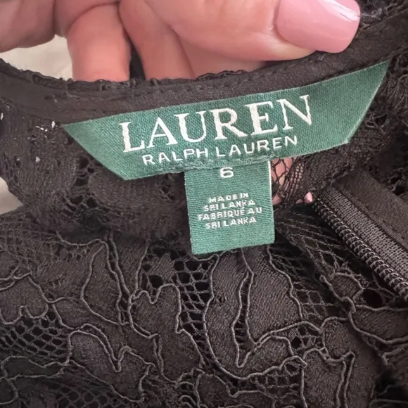 Lauren Ralph Lauren Black Lace Dress