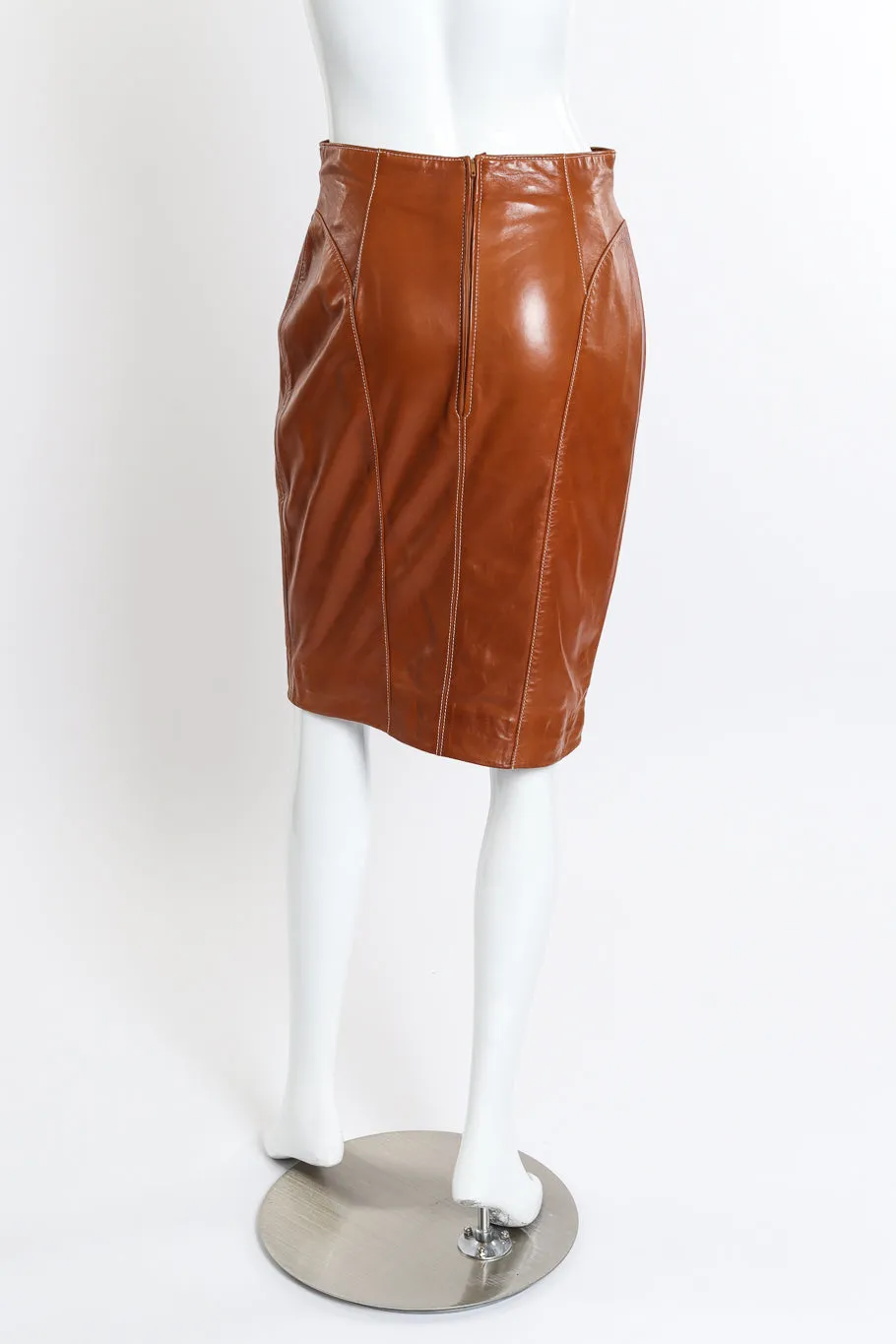 Leather Fringe Jacket & Skirt Set