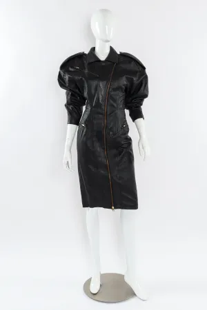 Leather Moto Pencil Dress