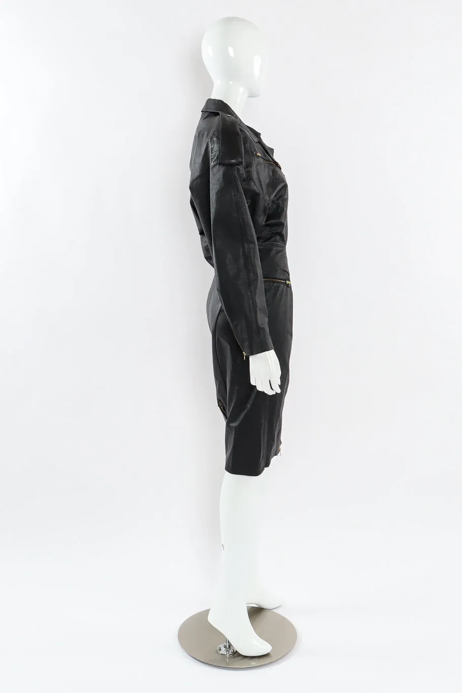 Leather Moto Pencil Dress