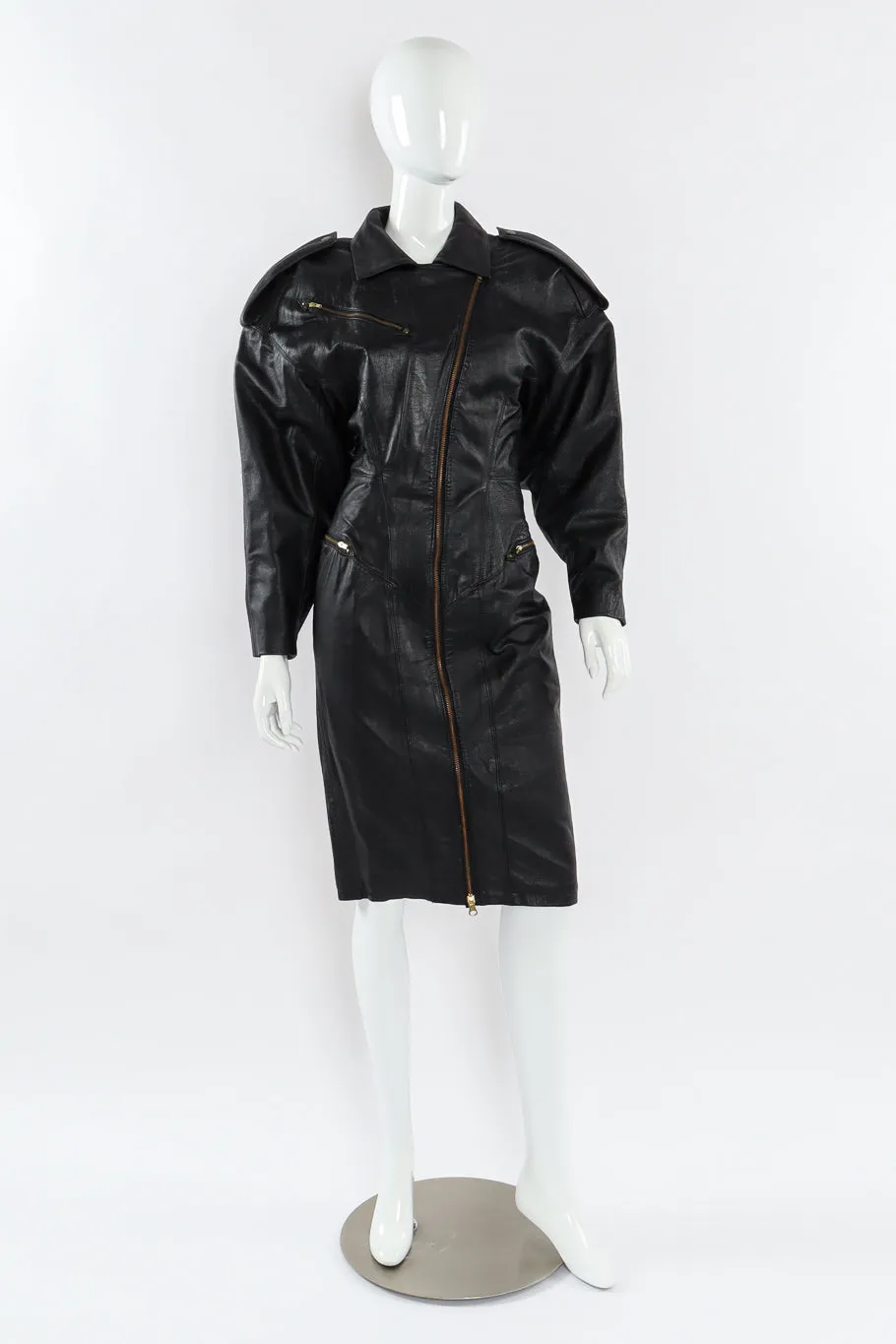 Leather Moto Pencil Dress