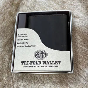 Leather Tri Fold Wallet