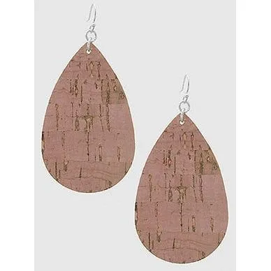 Leatherette Teardrop Drop Earrings