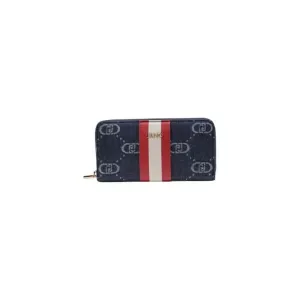 Liu Jo Women's Blue Printed Wallet with Zip and Inside Pockets