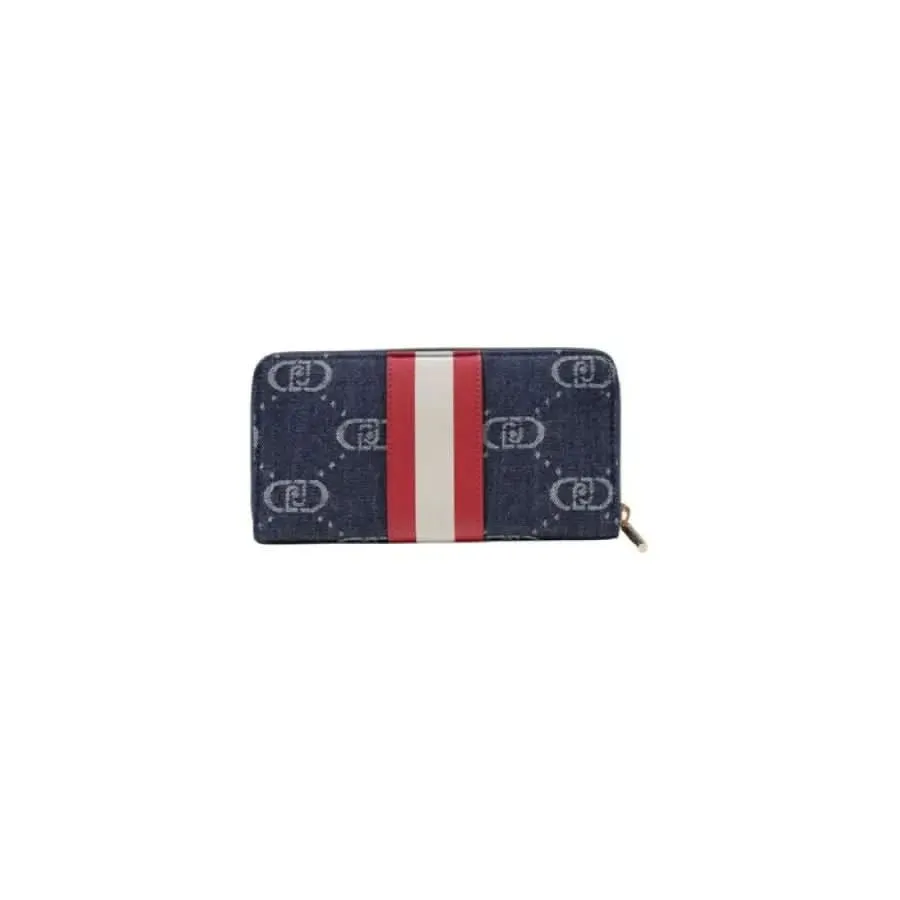 Liu Jo Women's Blue Printed Wallet with Zip and Inside Pockets