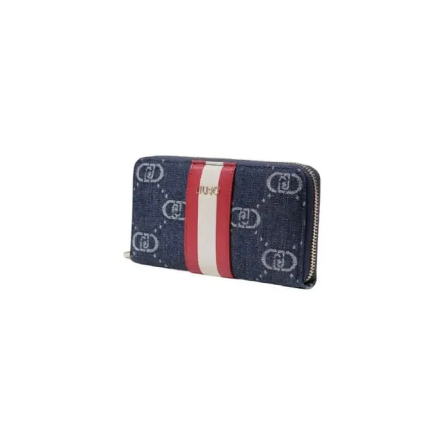 Liu Jo Women's Blue Printed Wallet with Zip and Inside Pockets