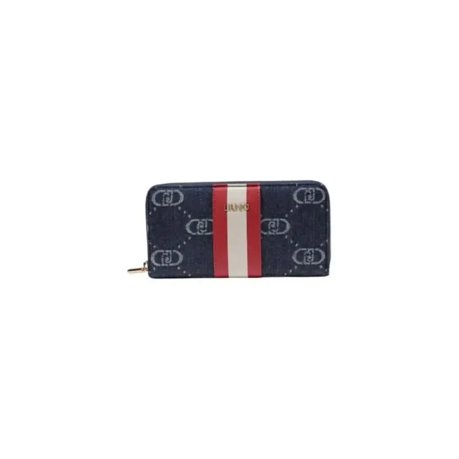 Liu Jo Women's Blue Printed Wallet with Zip and Inside Pockets