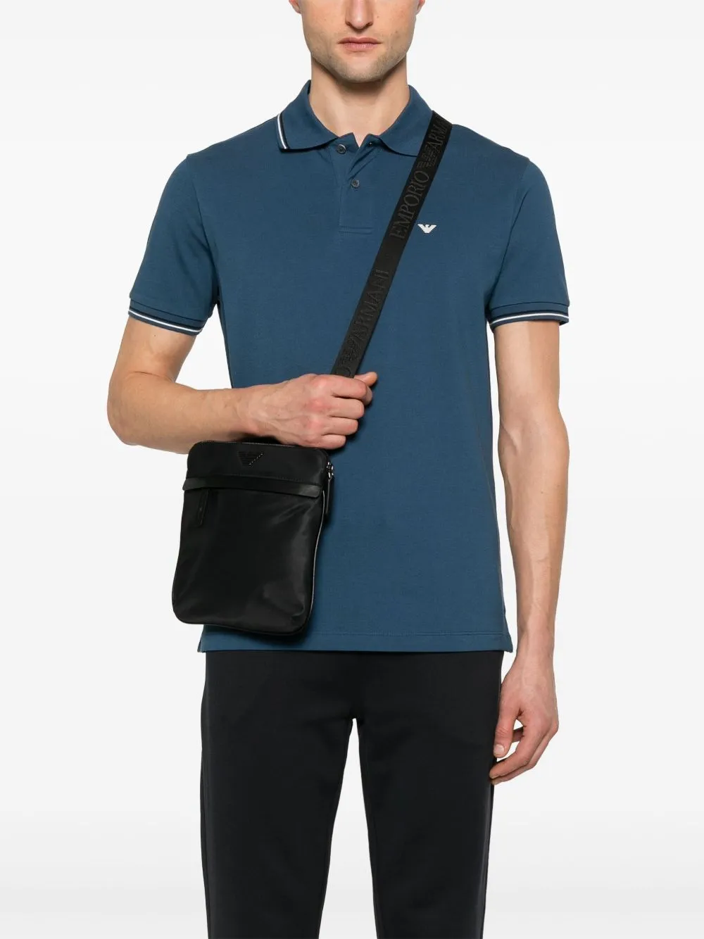 Logo nylon crossbody bag