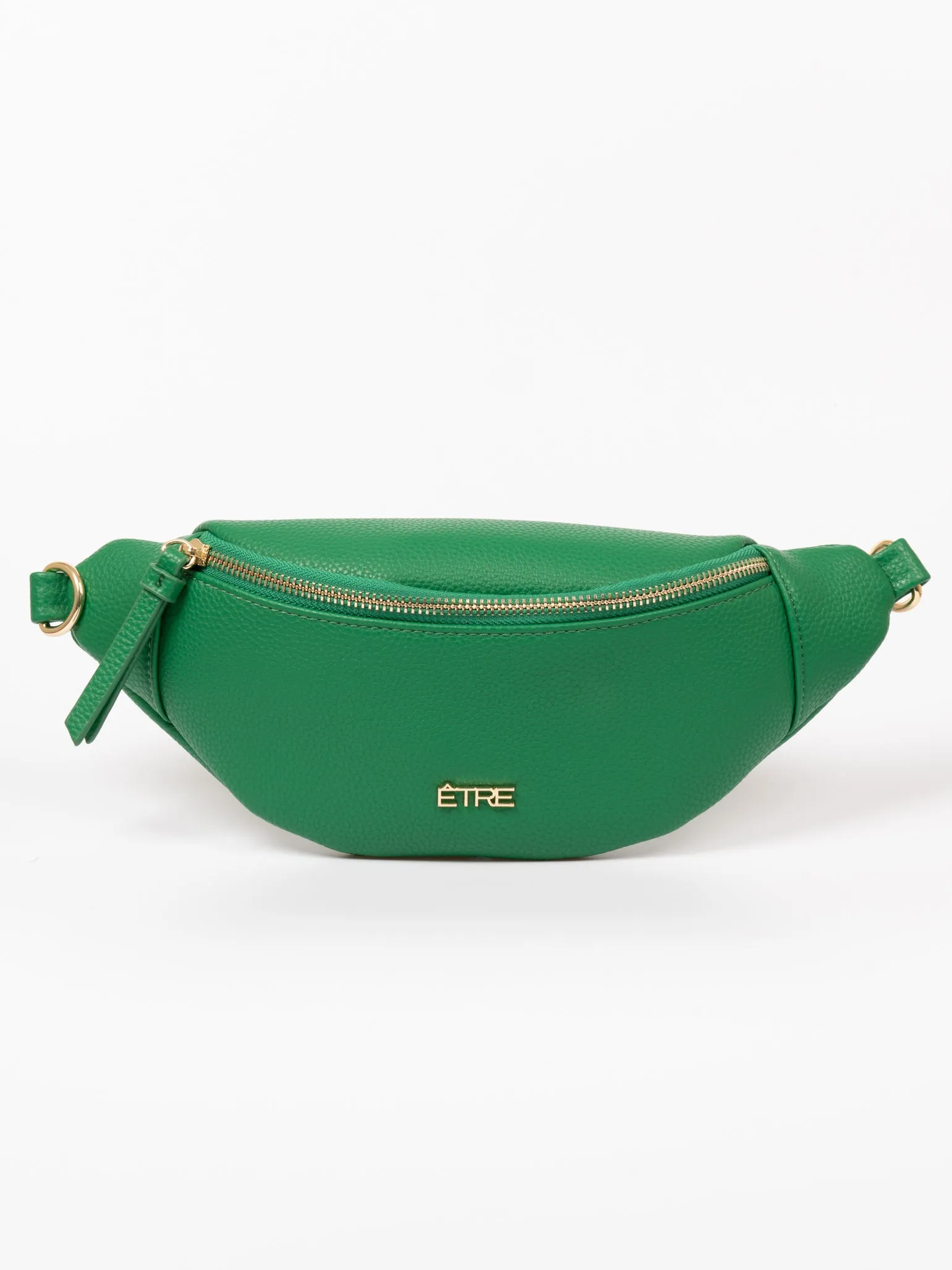 Lola Bum Bag - Green, Pebbled Faux Leather