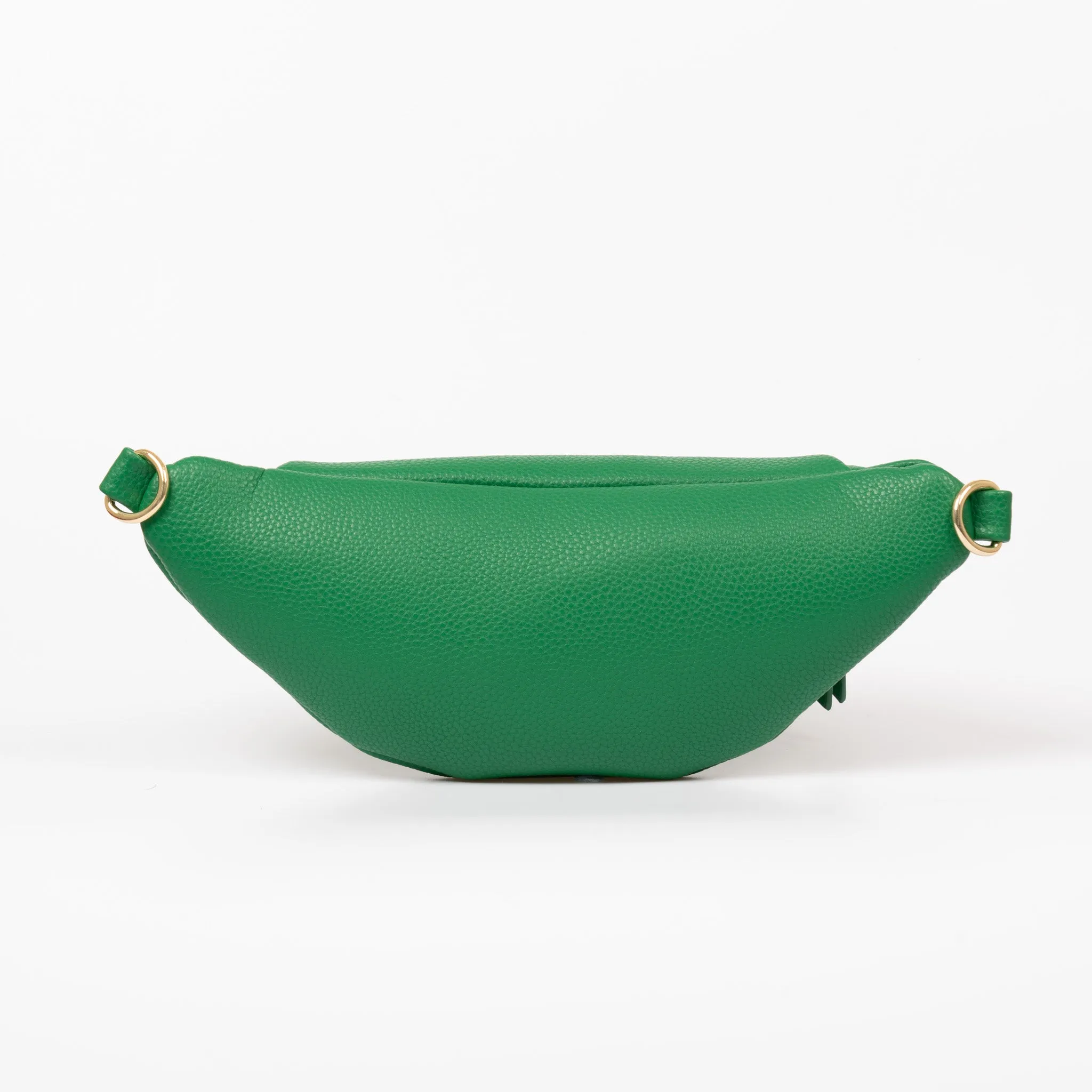 Lola Bum Bag - Green, Pebbled Faux Leather