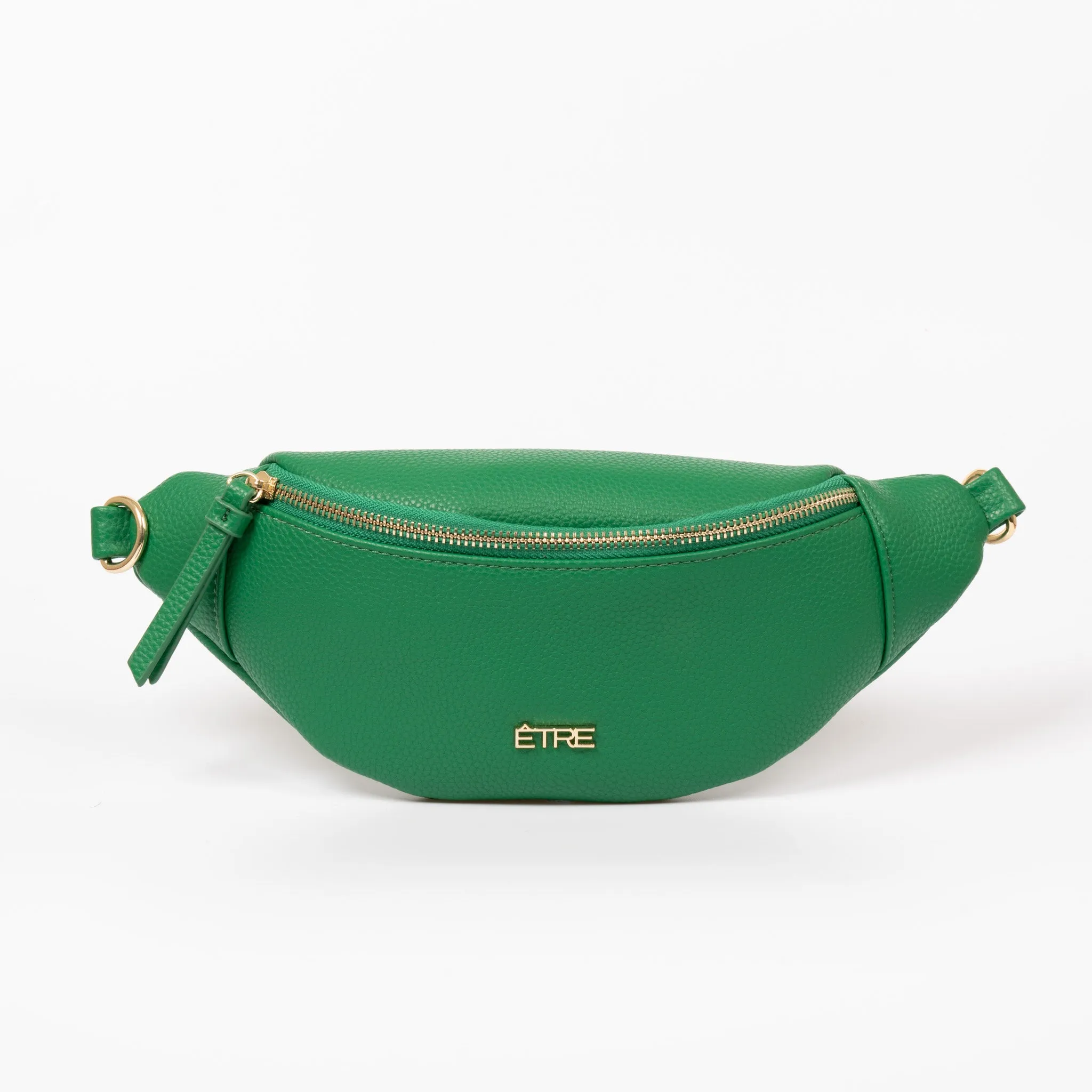 Lola Bum Bag - Green, Pebbled Faux Leather