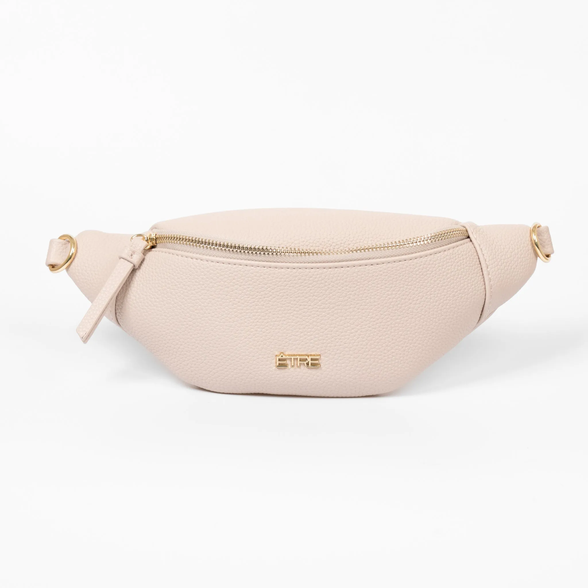 Lola Bum Bag - Nude, Pebbled Faux Leather