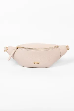 Lola Bum Bag - Nude, Pebbled Faux Leather