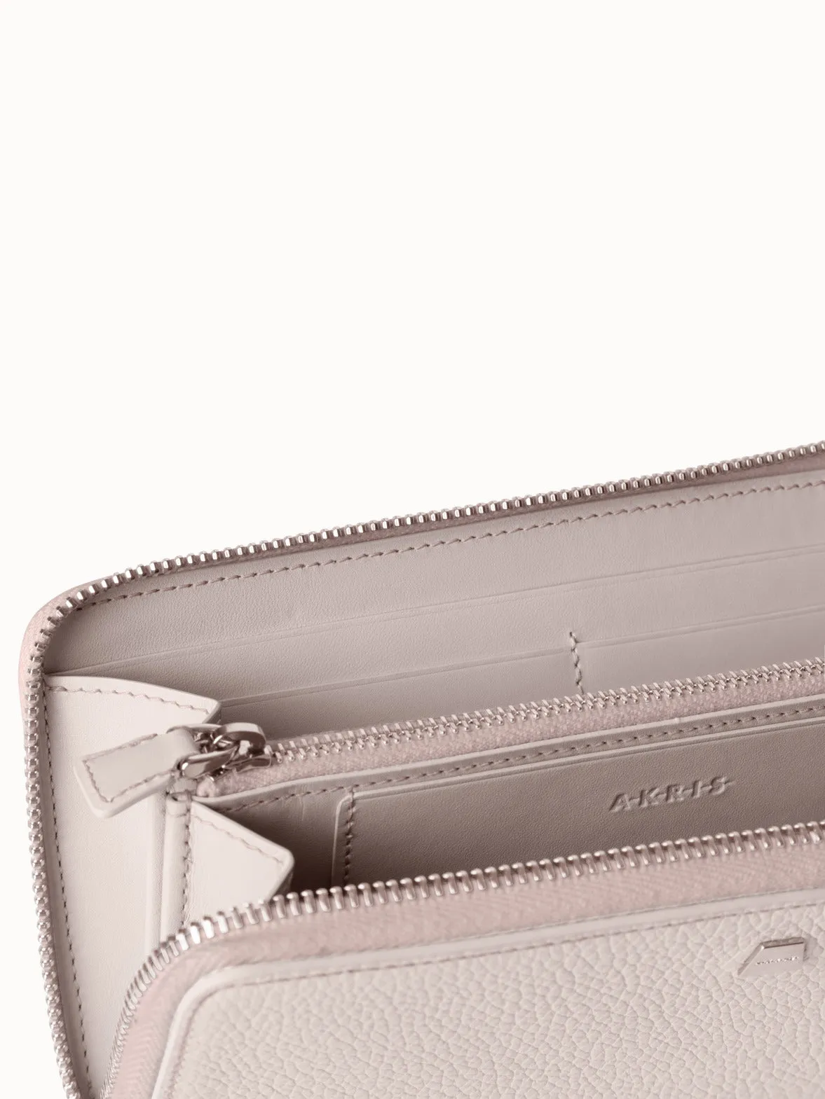Long Zip Around Wallet in Leather
