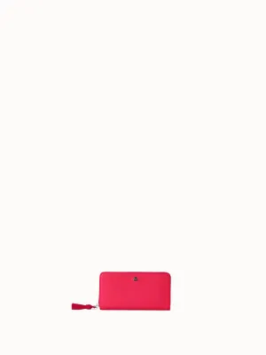 Long Zip Around Wallet in Leather