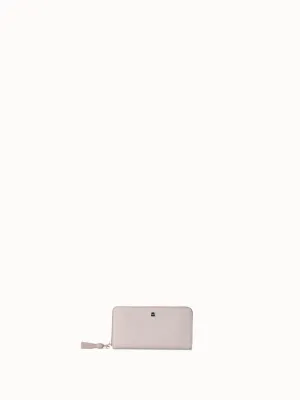 Long Zip Around Wallet in Leather
