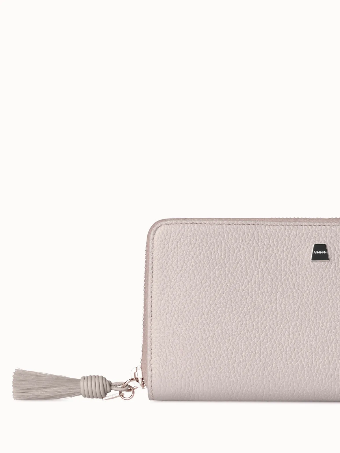 Long Zip Around Wallet in Leather