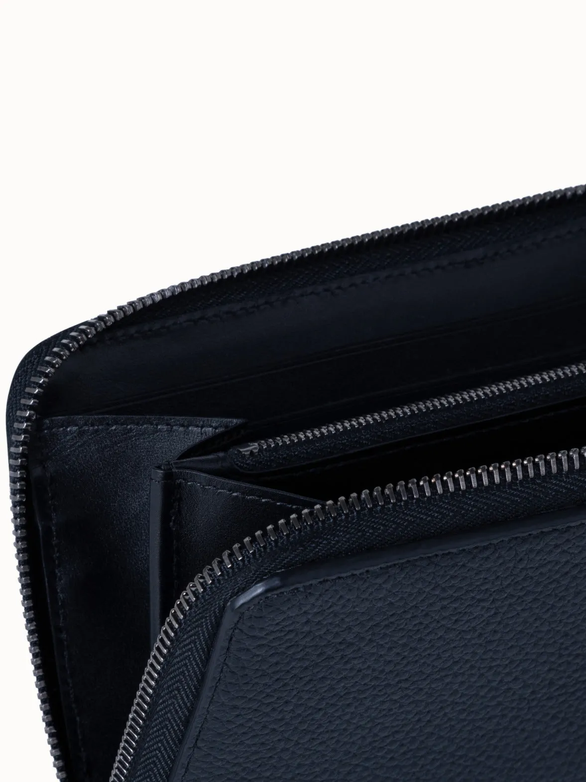 Long Zip Around Wallet in Leather