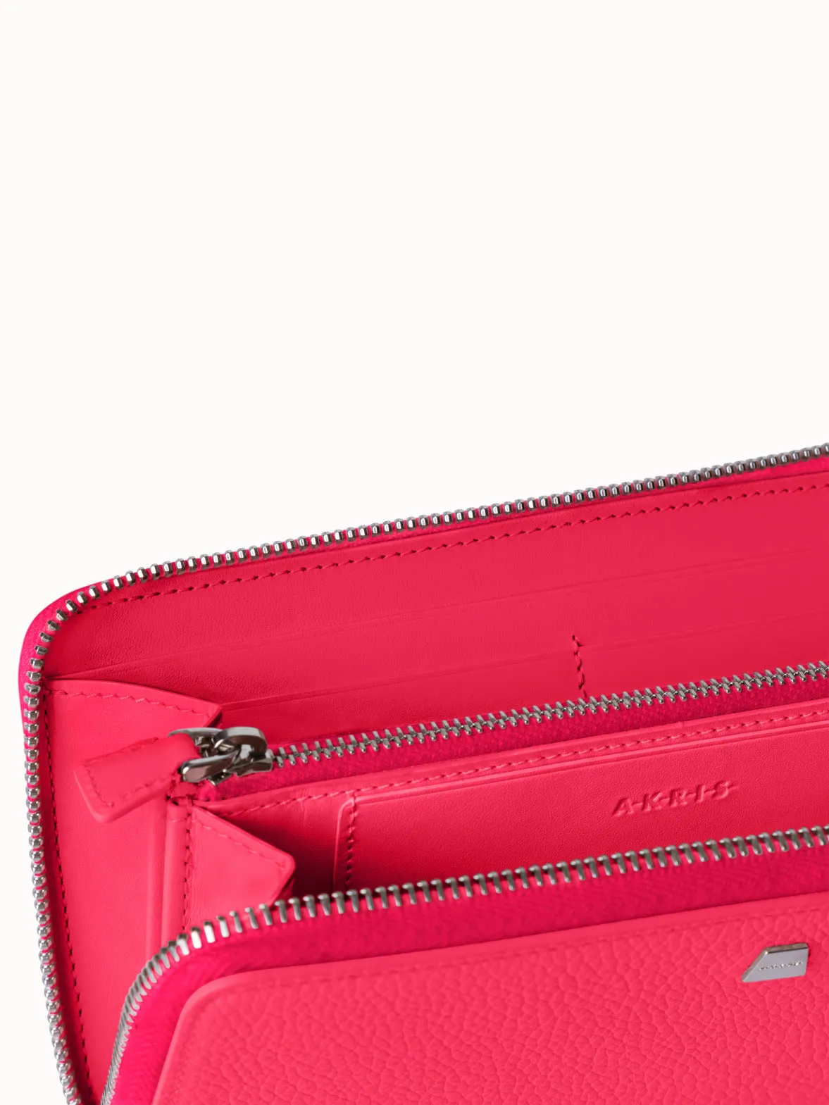 Long Zip Around Wallet in Leather