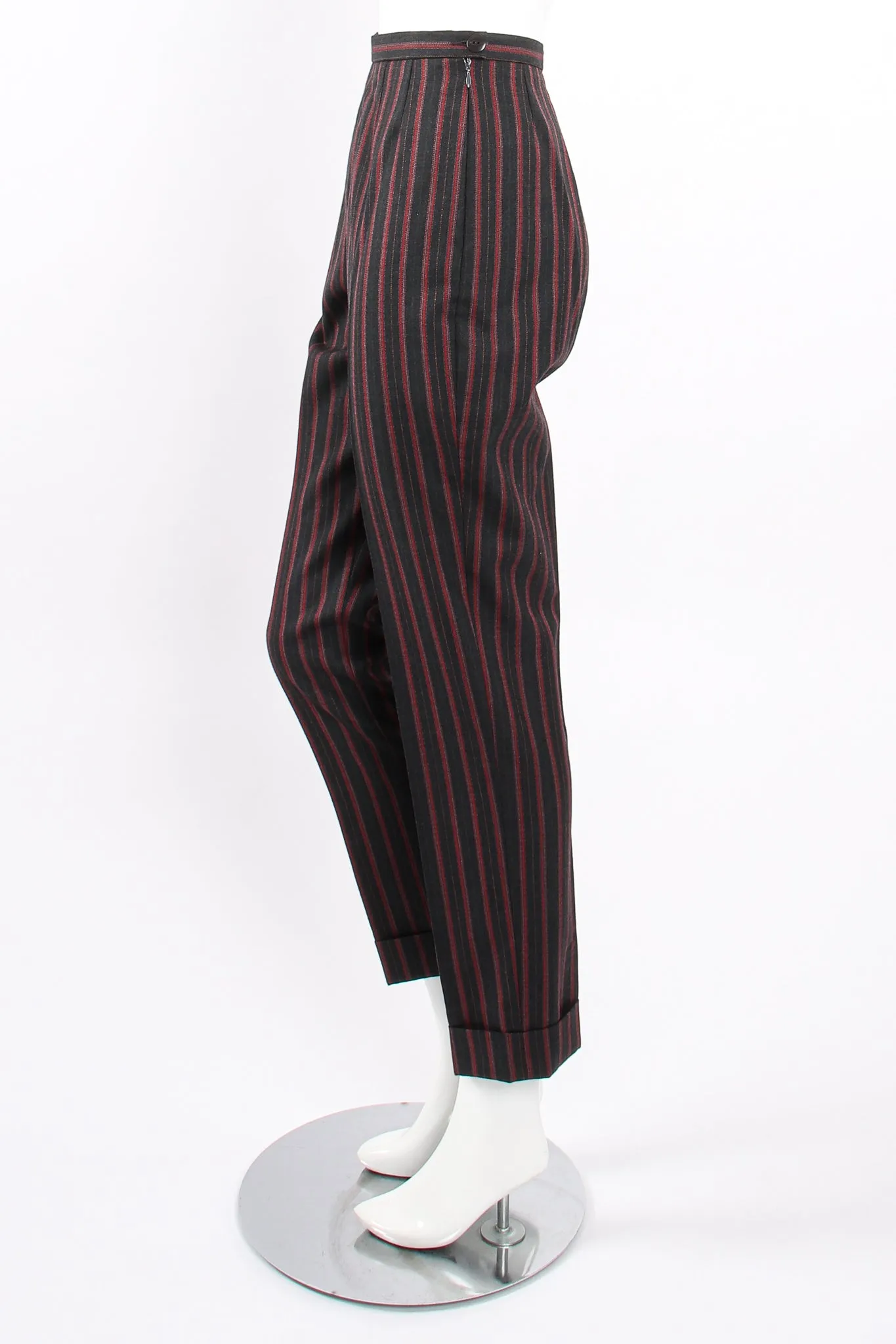 Longline Pinstripe Jacket & Pant Suit