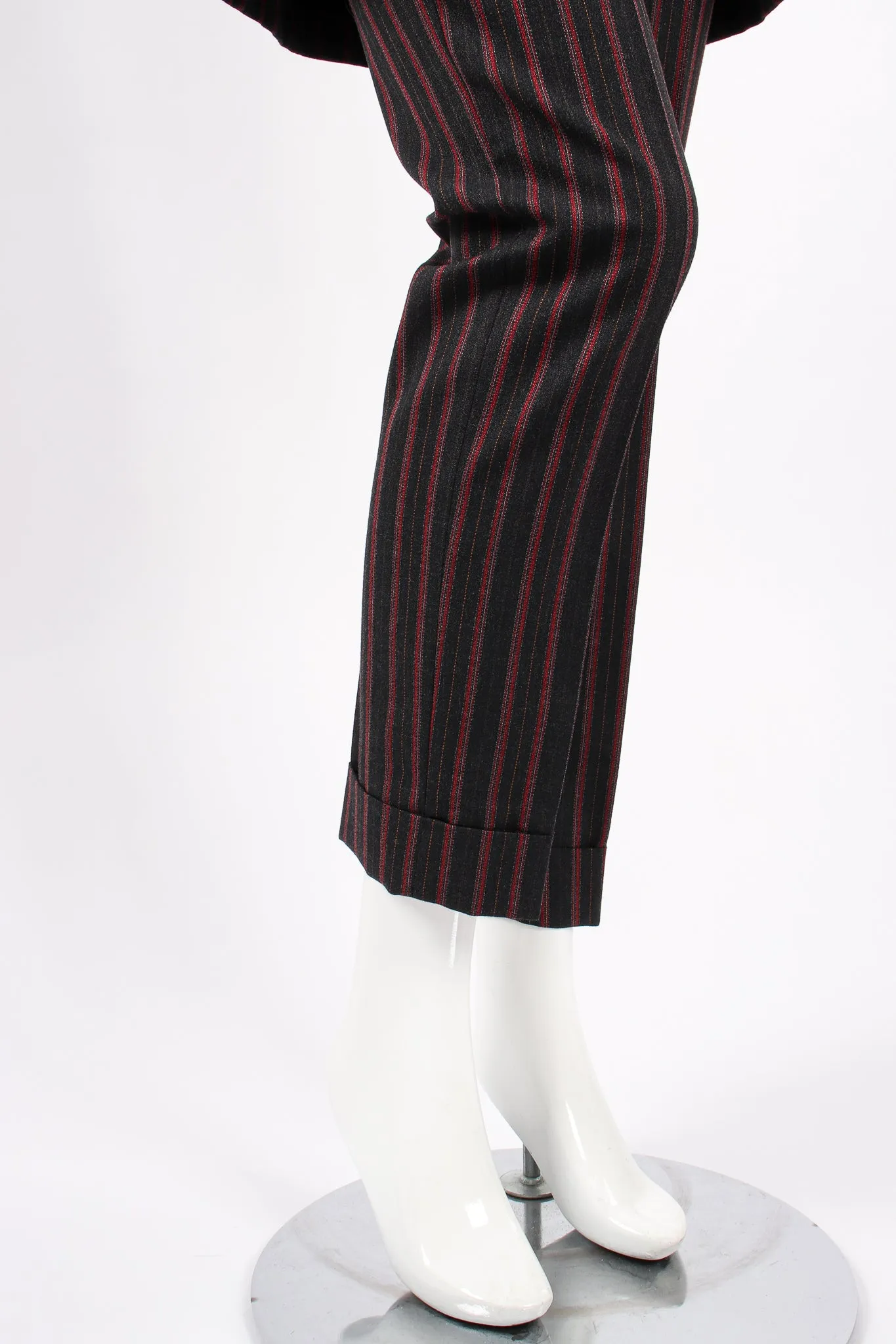 Longline Pinstripe Jacket & Pant Suit