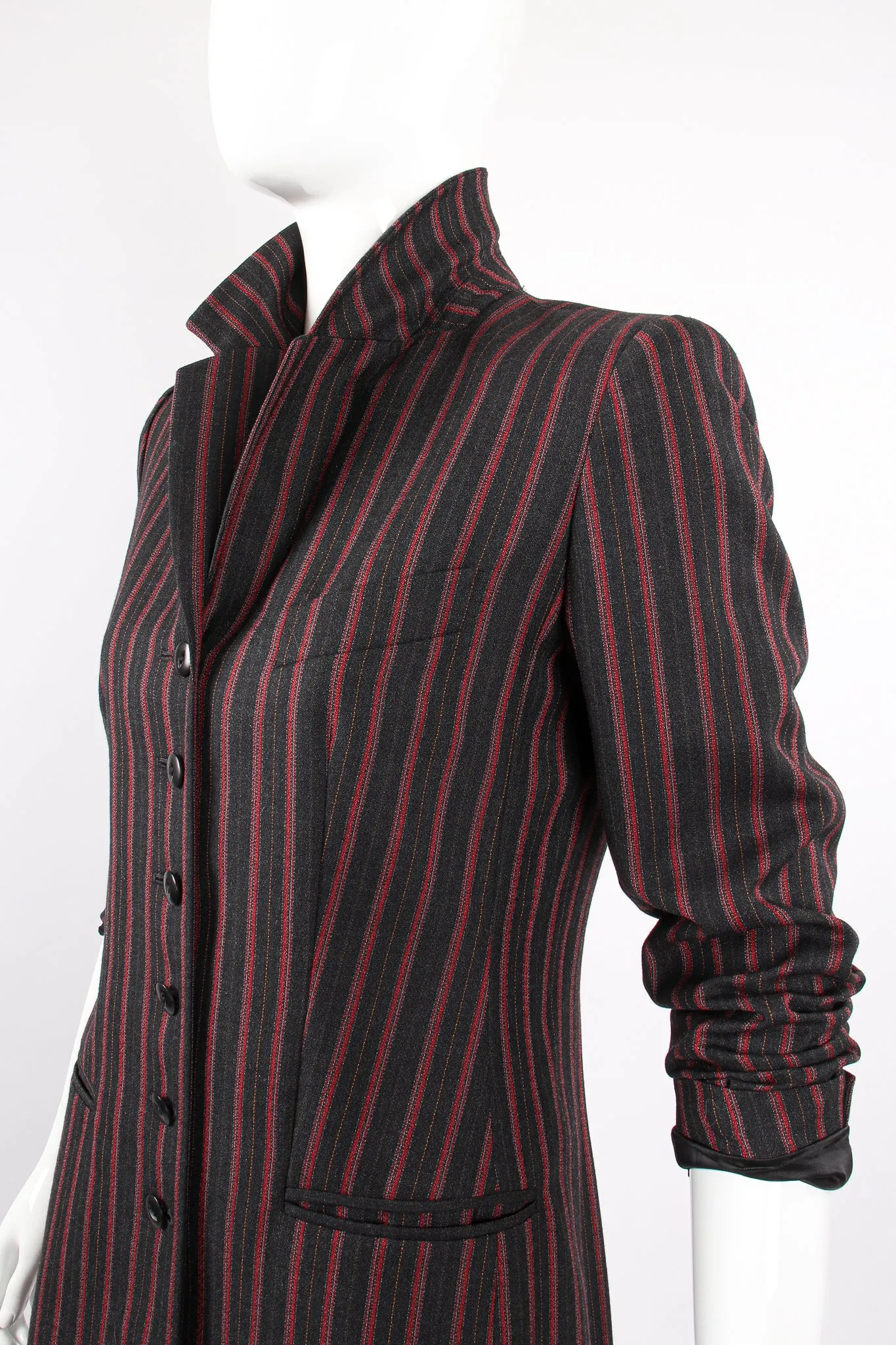 Longline Pinstripe Jacket & Pant Suit