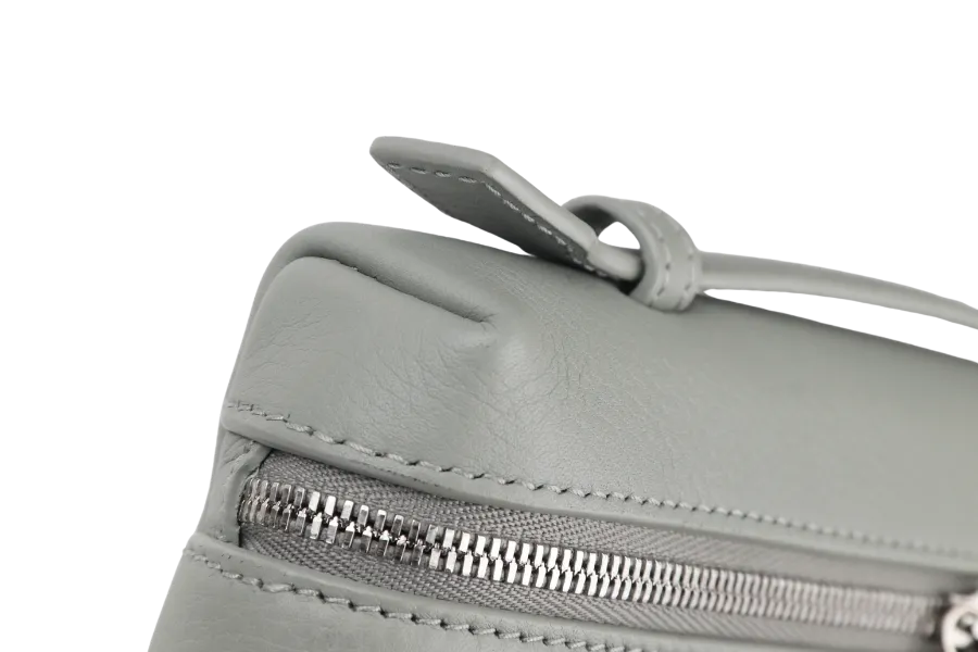 LORO PIANA EXTRA POCKET L19 EUCALYPTUS COLOR (50BD) TENDER CALF MOJA W LADIES, WITH STRAP, DUST COVER & BOX
