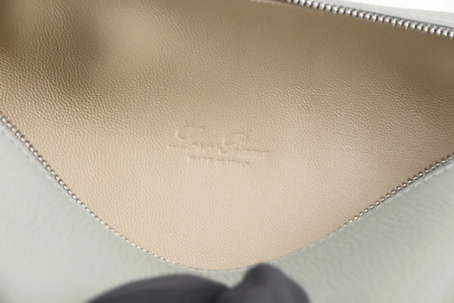 LORO PIANA EXTRA POCKET L19 EUCALYPTUS COLOR (50BD) TENDER CALF MOJA W LADIES, WITH STRAP, DUST COVER & BOX