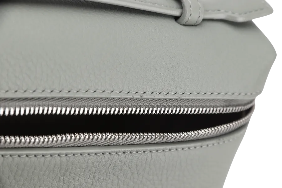 LORO PIANA EXTRA POCKET L19 EUCALYPTUS COLOR (50BD) TENDER CALF MOJA W LADIES, WITH STRAP, DUST COVER & BOX