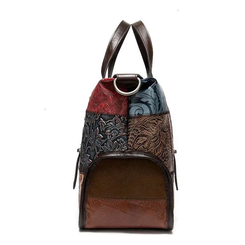 Lorraine Patchwork Leather Handbag Crossbody Bag for Women, One Size