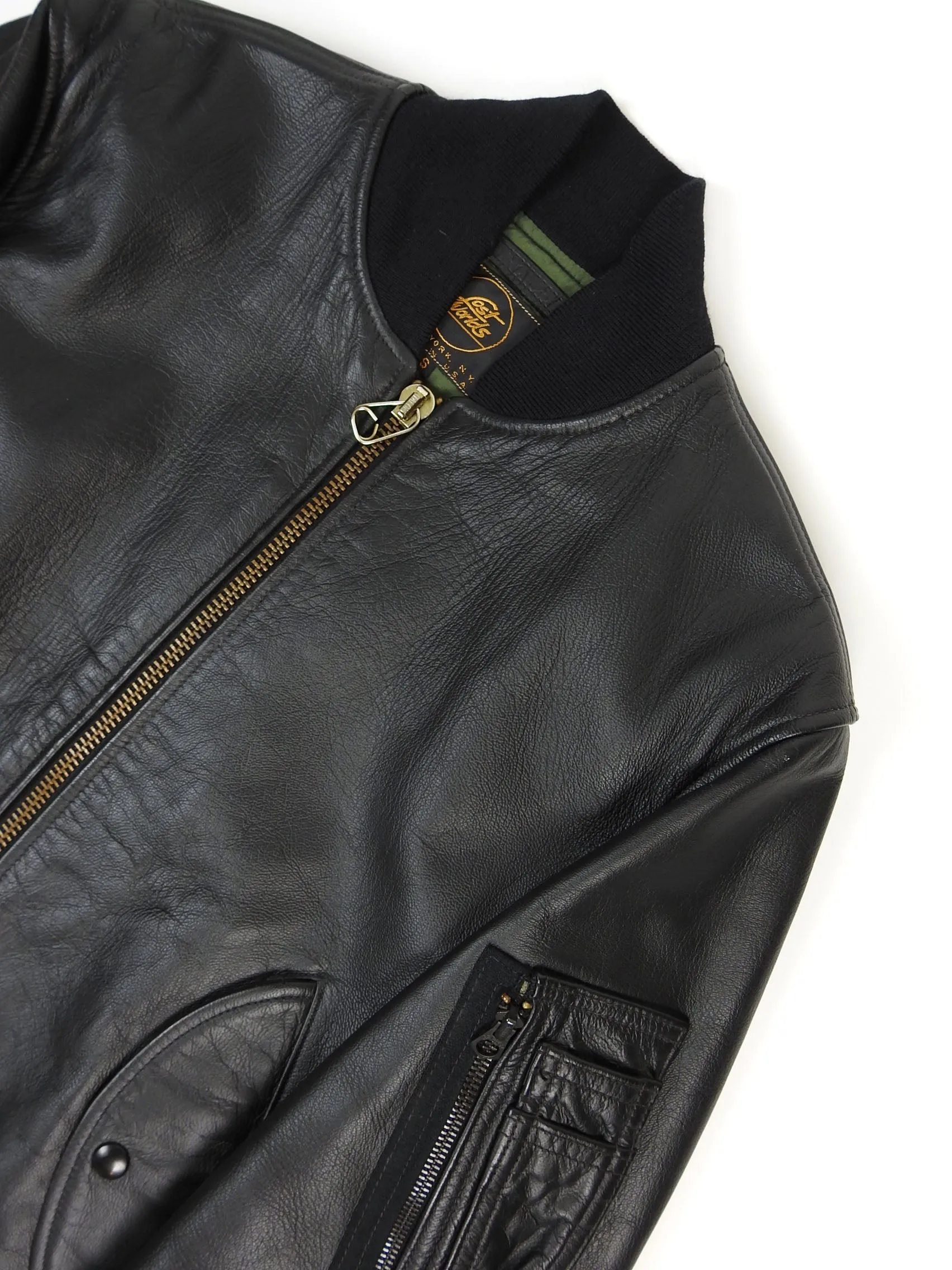 Lost Worlds MA-1 Leather Jacket Size Small