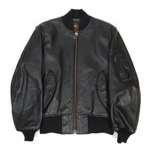 Lost Worlds MA-1 Leather Jacket Size Small