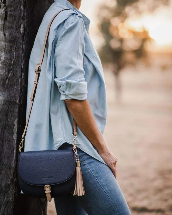LOUENHIDE Andrea Crossbody Bag - Navy