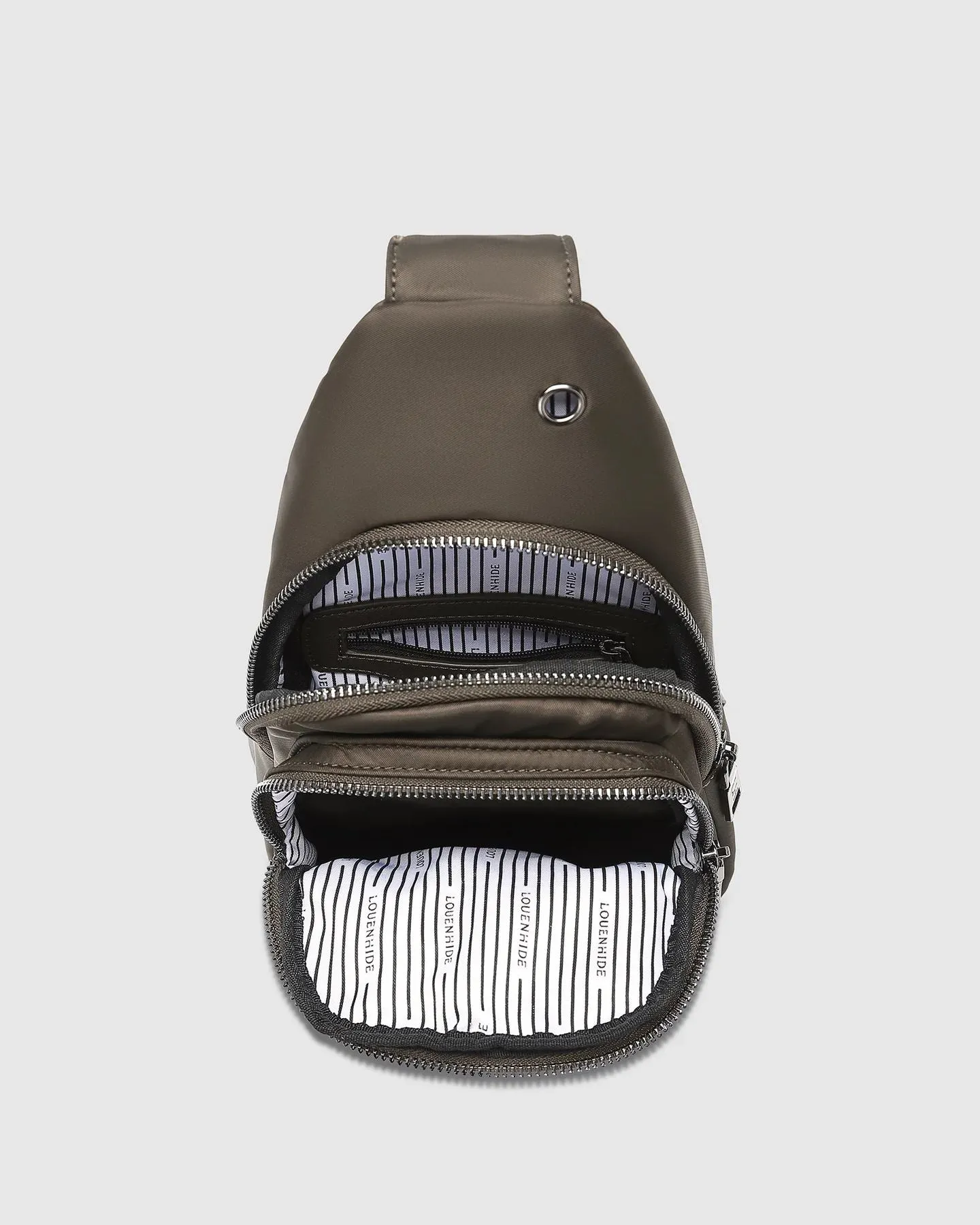 LOUENHIDE Boyd Nylon Sling Bag - Chocolate