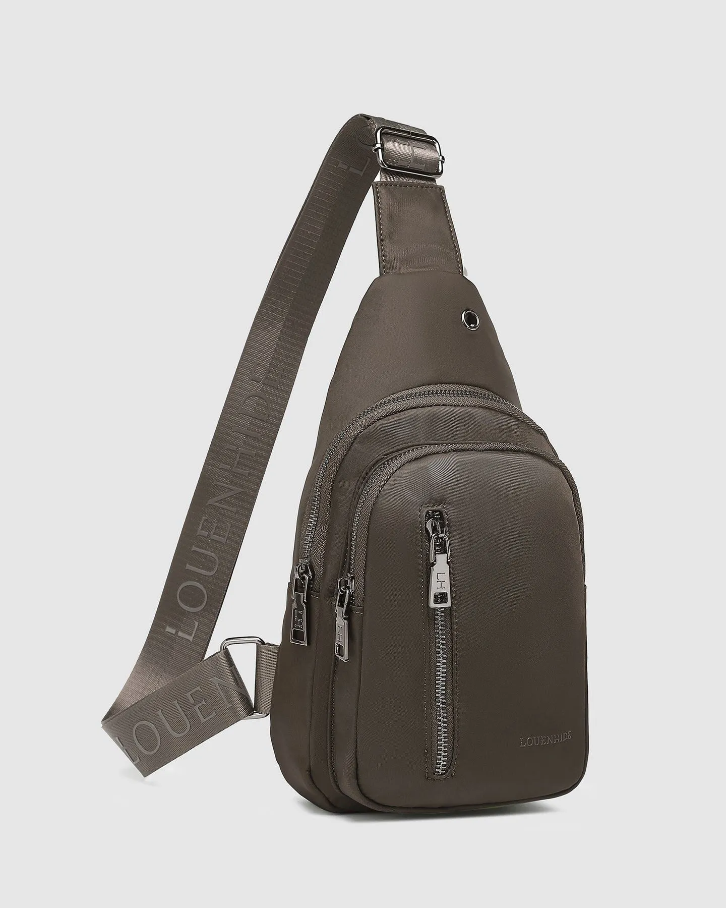 LOUENHIDE Boyd Nylon Sling Bag - Chocolate