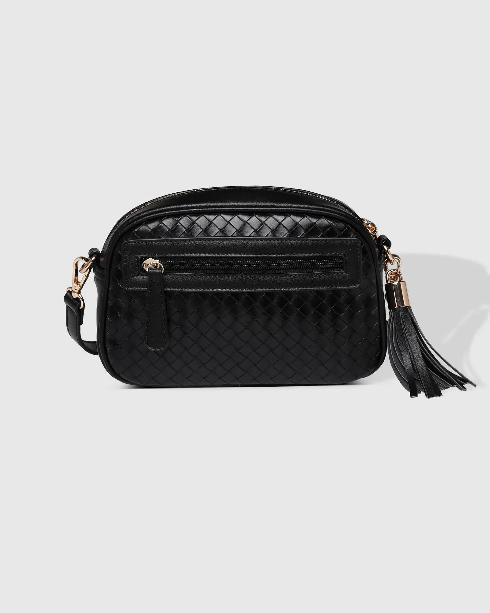 LOUENHIDE Jacinta Woven Crossbody Bag - Black
