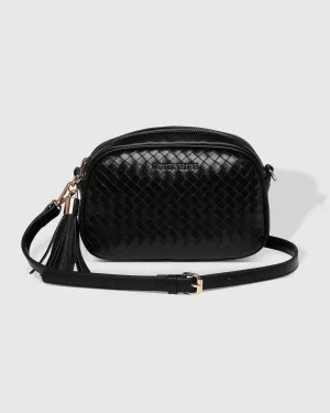 LOUENHIDE Jacinta Woven Crossbody Bag - Black