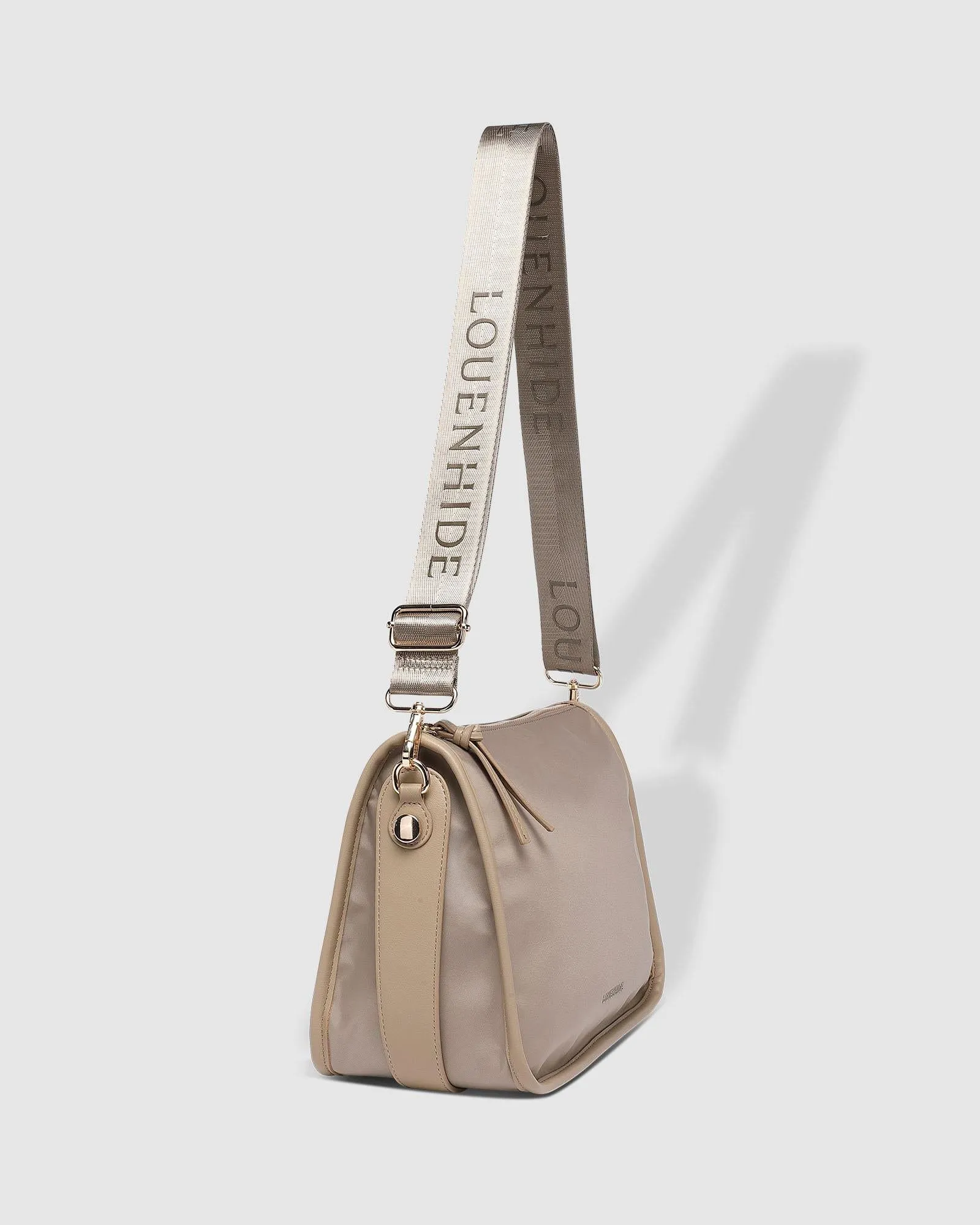 LOUENHIDE Milan Nylon Crossbody Bag - Beige
