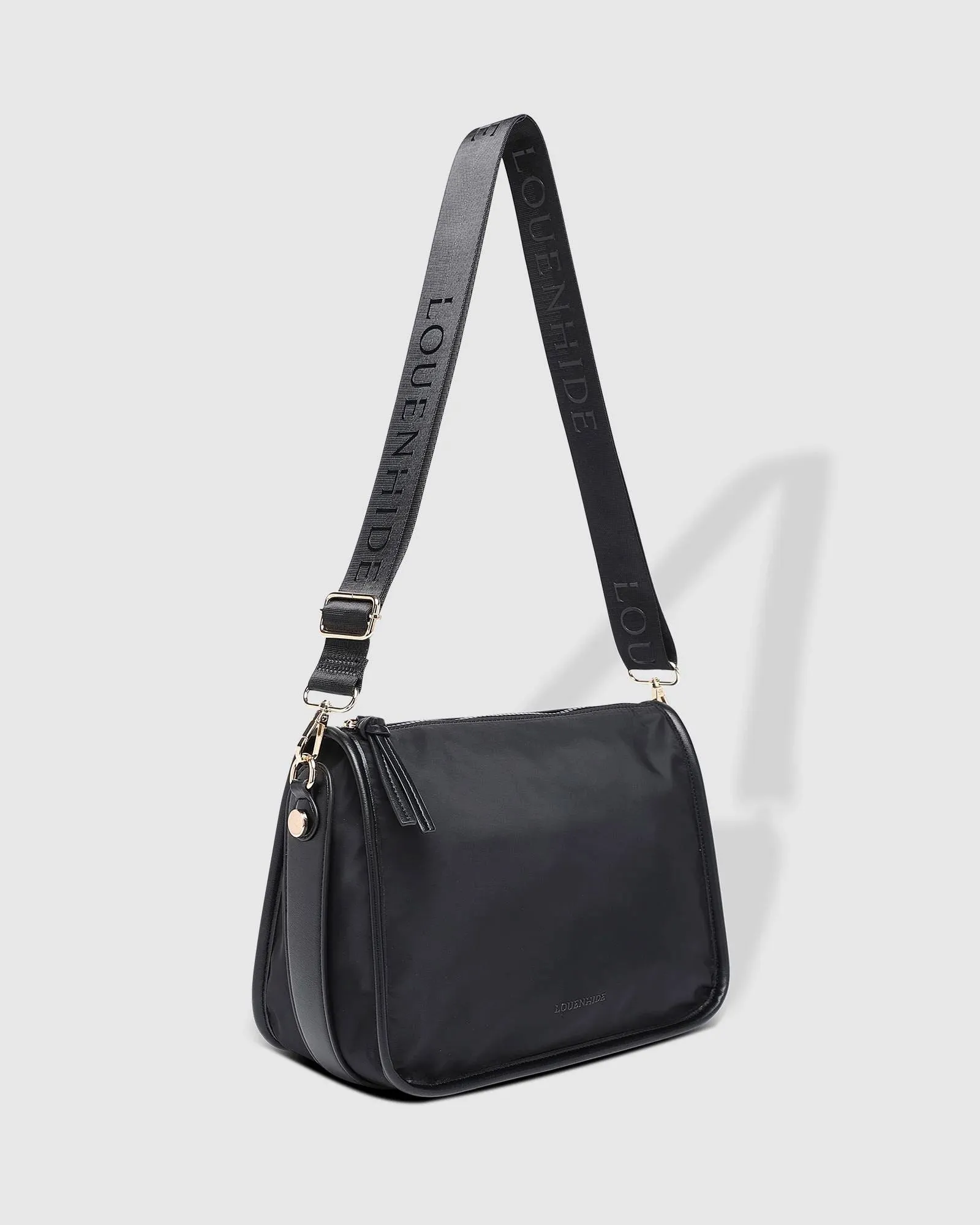 LOUENHIDE Milan Nylon Crossbody Bag - Black