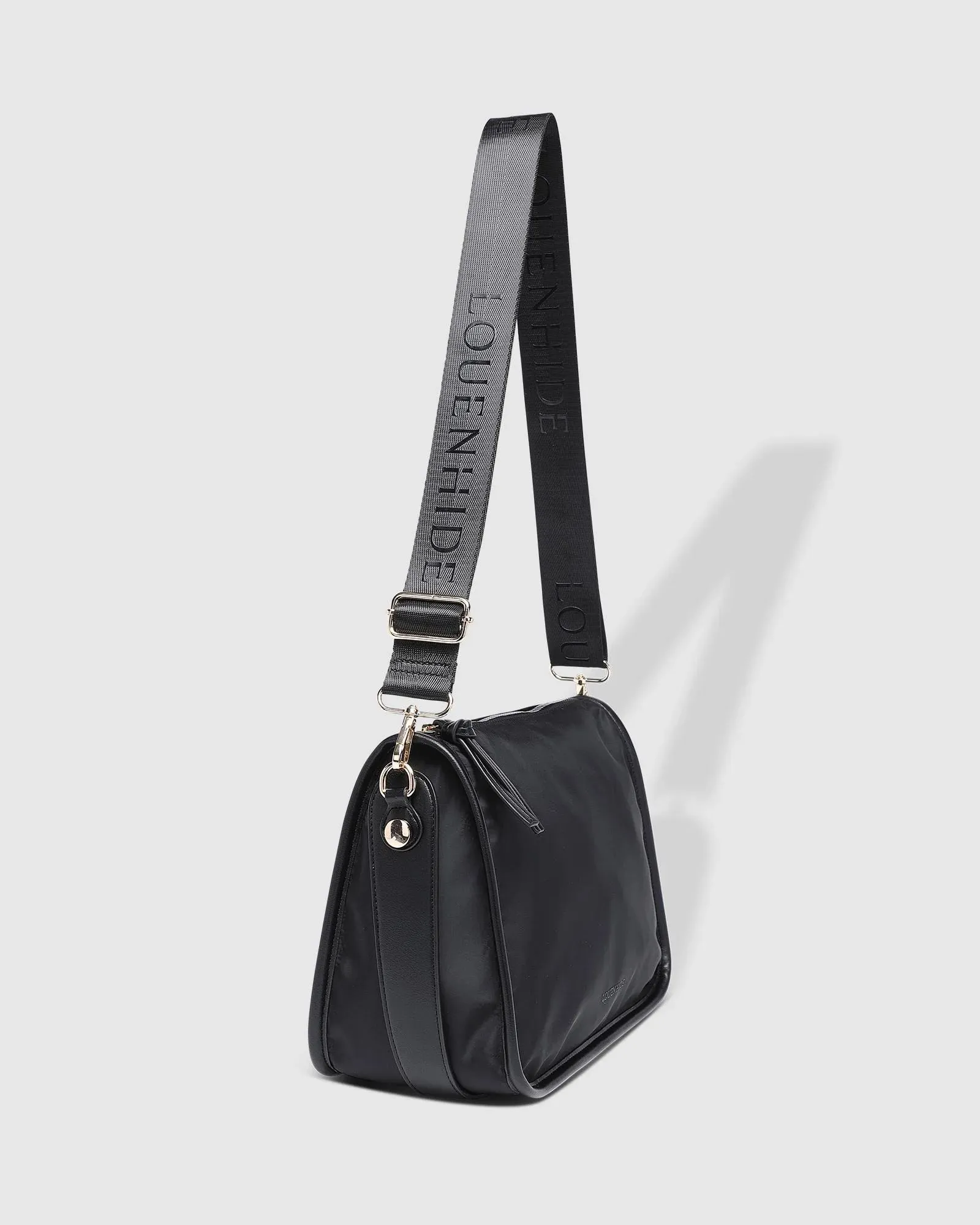 LOUENHIDE Milan Nylon Crossbody Bag - Black