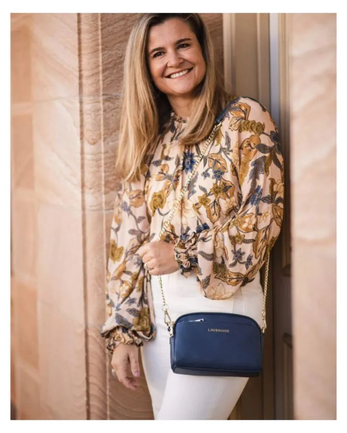LOUENHIDE Zara Crossbody Bag - Steel Blue