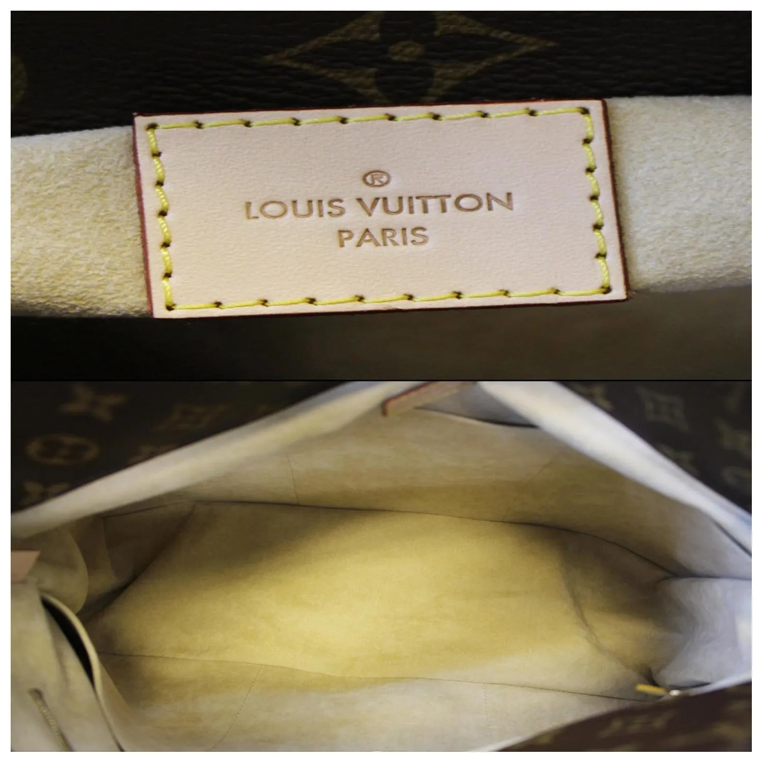 LOUIS VUITTON Artsy MM Monogram Canvas Shoulder Bag Brown