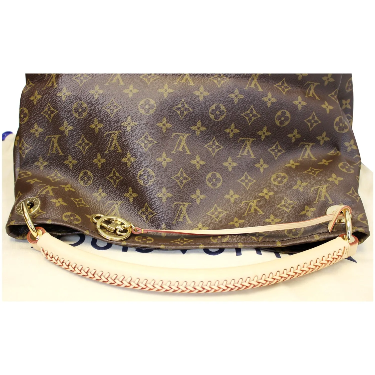 LOUIS VUITTON Artsy MM Monogram Canvas Shoulder Bag Brown